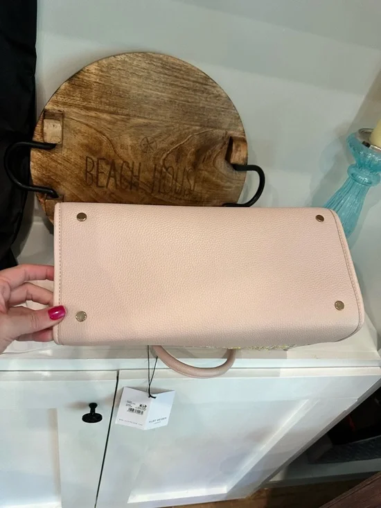 Kurt Geiger Pink Pastel Raffia Large Shopper Bag Tote - Picture 11 of 12